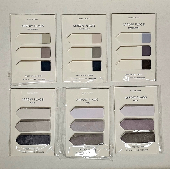 Cloth and Paper 6 sets Arrow Flags, 1 Luxe Tab, 2 Mini Lifestyle Stickers 60 - Picture 1 of 16